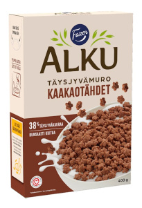 Fazer Alku cocoa nibs whole grain cereal 400g
