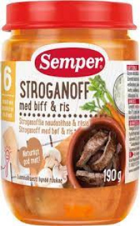 Semper Stroganoff beef & rice 190g 6 months 