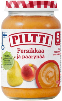 Piltti Peach and pear 190g 5 months 