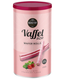 Wafer rolls strawberry 250g 