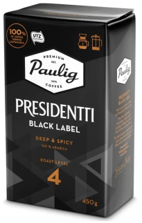 Paulig Presidentti Ground Coffee black label 450g 

