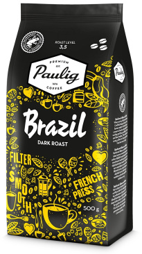 Paulig Brazil Bean Coffee Dark Roast 500g