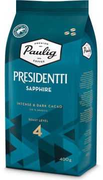 President Sapphire coffee beans 400g RFA