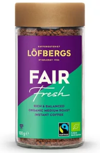 Löfbergs Fair Fresh Instant Coffee 100 g Fair Trade, organic 