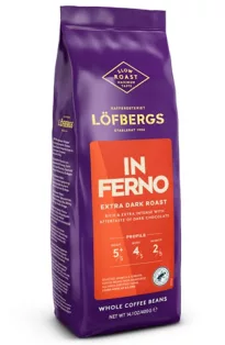 Löfbergs Inferno Extra Dark Roast Whole Beans Coffee 400 g RFA