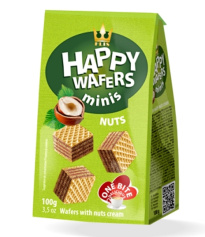 Happy Wafers Pähkinä 100g