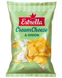 Estrella Cream Cheese & Onion chips bag 275g 