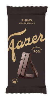 Fazer Thins Dark 70% Cocoa Chocolate 95g