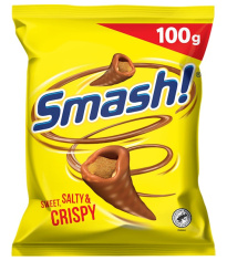 Nidar Smash! chocolate maizesnack candybag 100g 
