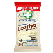 Green Shield Conditioning Leather Surface Wipes 70 Pack