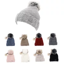 Women Beanie with tassel  
