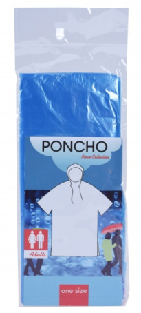 Raincoat Poncho, adult size 1 PCS