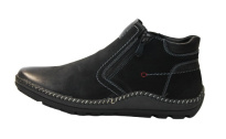 Leather shoe with rubber sole, black k.40-45