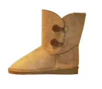 Women's winter boot with buttons, beige 36-41