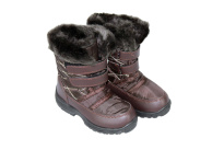 Children's shoe, quilted, brown 22-28
