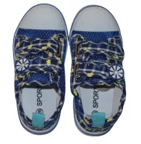 L.shoes blue.white flower 19-30