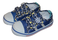 L.shoes blue.white flower 19-30