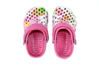 Children Clogs, pink flowers K.18-21
