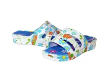 Women's Clogs blue flowers k 36-41