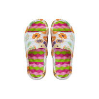 Women clogs 36-41 , orange/flowers