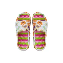 Women clogs 36-41 , orange/flowers