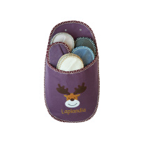 gift slippers 5 pcs /reindeer one size violet