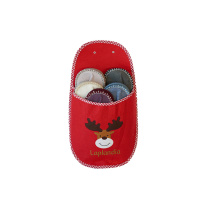 gift slippers 5 pcs /reindeer one size red