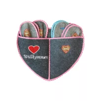 gift slippers 5 pcs /heart one size gray