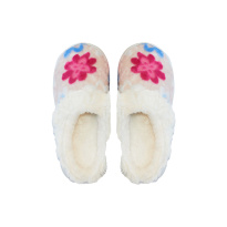 Women home slippers 36-41 white/pink flower