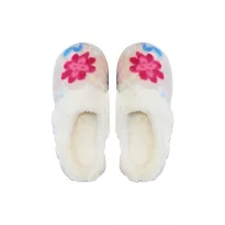 Women home slippers 36-41 white/pink flower