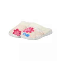 Women home slippers 36-41 white/pink flower