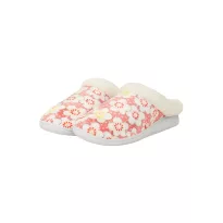 Women home slippers 36-41 white/red flowers