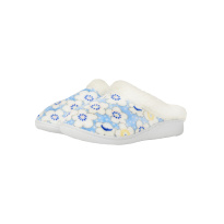 Women home slippers 36-41 white/blue flowers