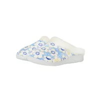 Women home slippers 36-41 white/blue flowers
