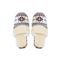 Women home slippers 37-39 white/brown