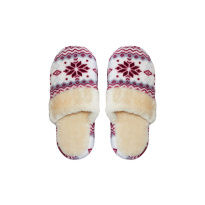 Women home slippers 36-41 white/red