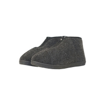 Women home zipped slippers 36-41 gray
