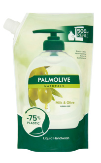 Palmolive Naturals Milk & Olive liquid soap refill bag 500ml