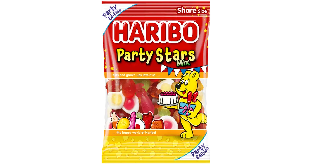 HARIBO Party Stars Mix 375 g karkkipussi