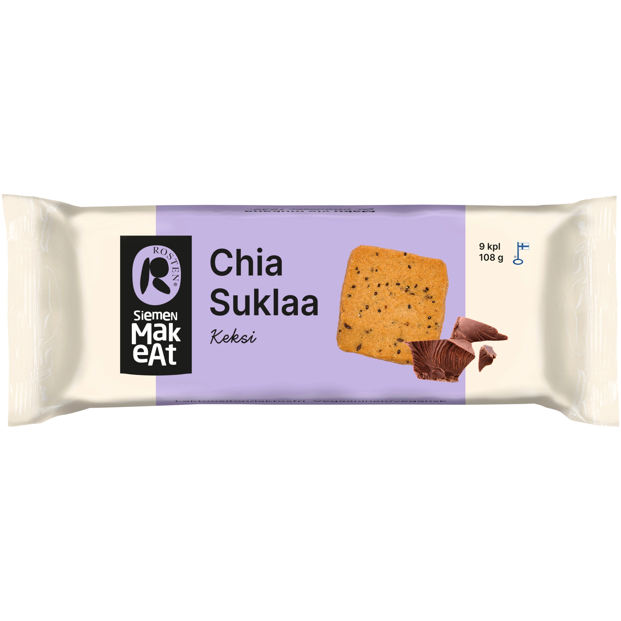 Rosten SiemenMakeAt Chia & Suklaa keksi 9 kpl/108 g