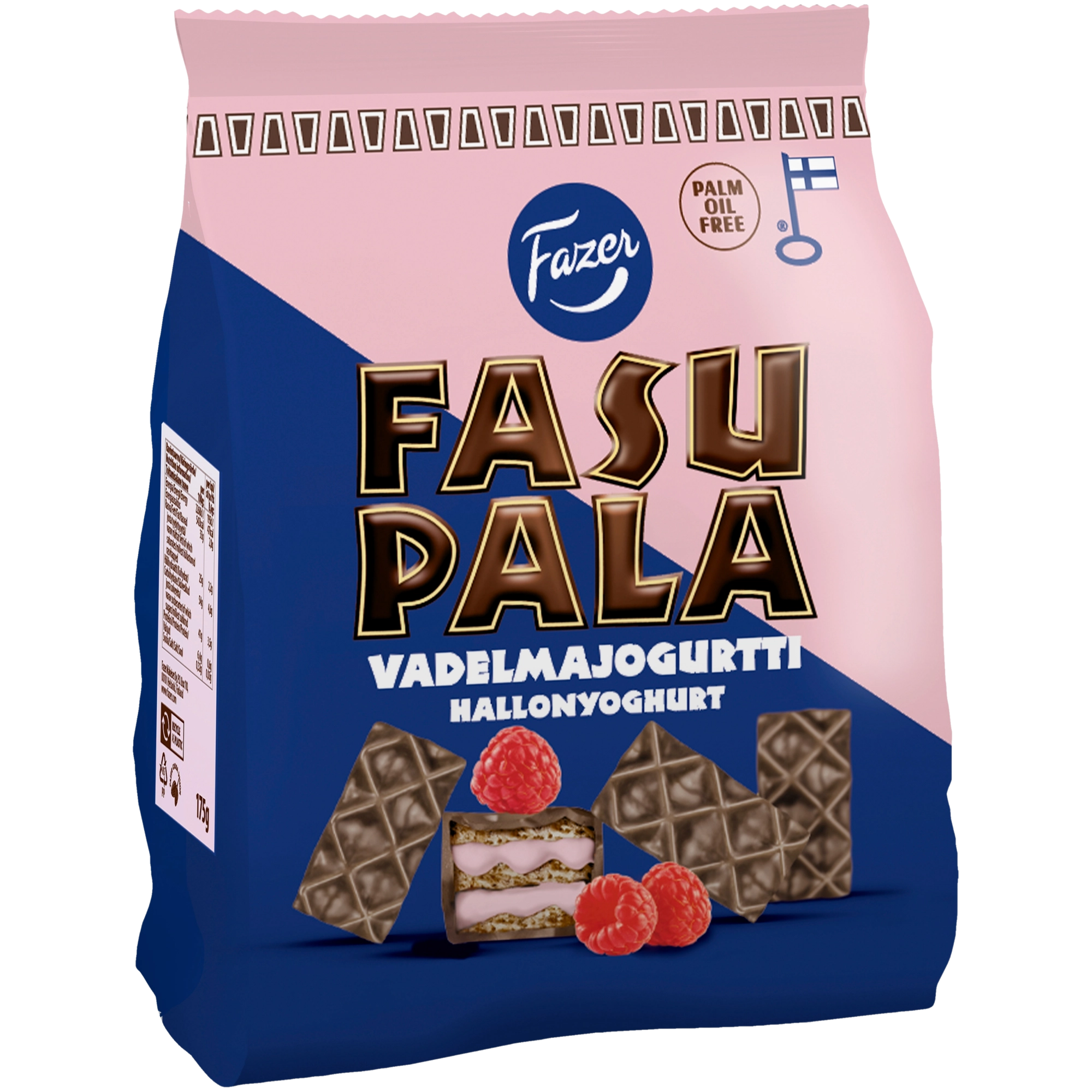 Fazer Fasupala Vadelmajogurtti vohvelikeksi 175g