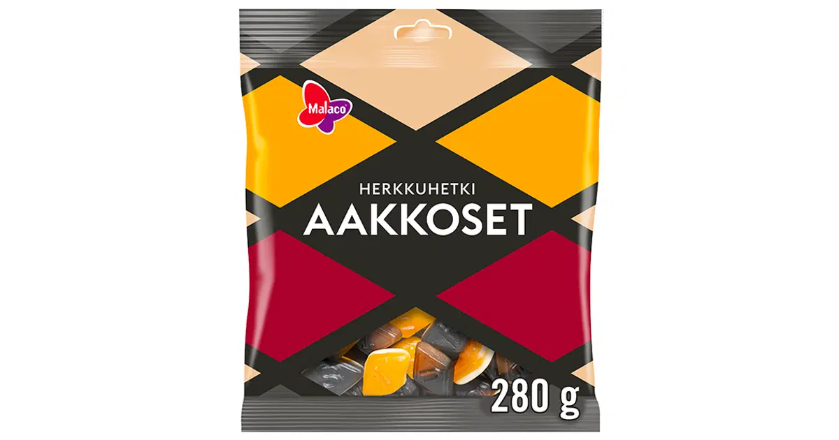 Malaco Aakkoset Herkkuhetki makeissekoitus 280g