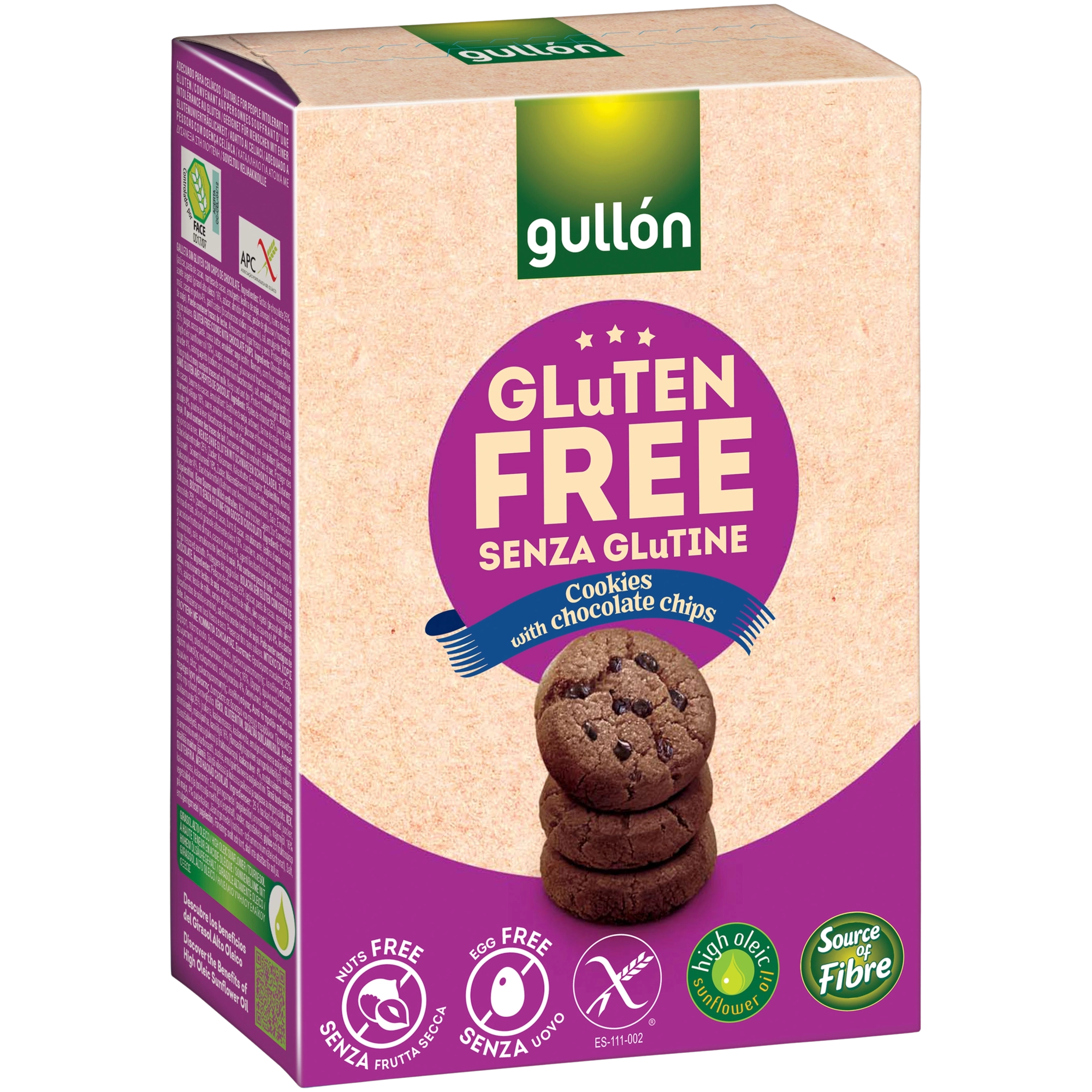 Gullón Cookies suklaahipuilla 200g Gluteeniton