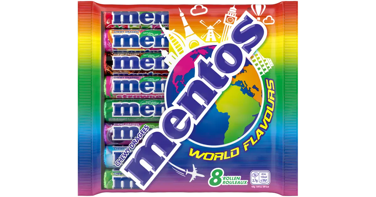 Mentos World Flavours pastilli 8x37,5g