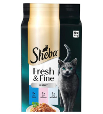 Sheba Fresh&Fine fish assortment in jelly MSC 6x50g