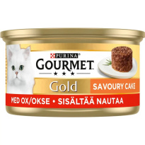 Gourmet Gold Savory Cake beef and tomato cat food 85g 
