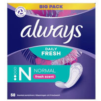 Always Panty cover Fresh Normal 58 Pcs