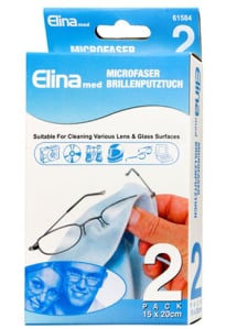 Elina Microfibre Blue Lens Cleaning Cloth, 2-pack