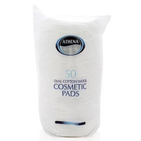 Athena Smooth Oval Cosmetic Pads Pure Cotton 50Pads