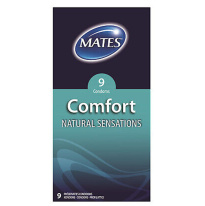 Mates Comfort Natural Sensations Condoms 9 Pack